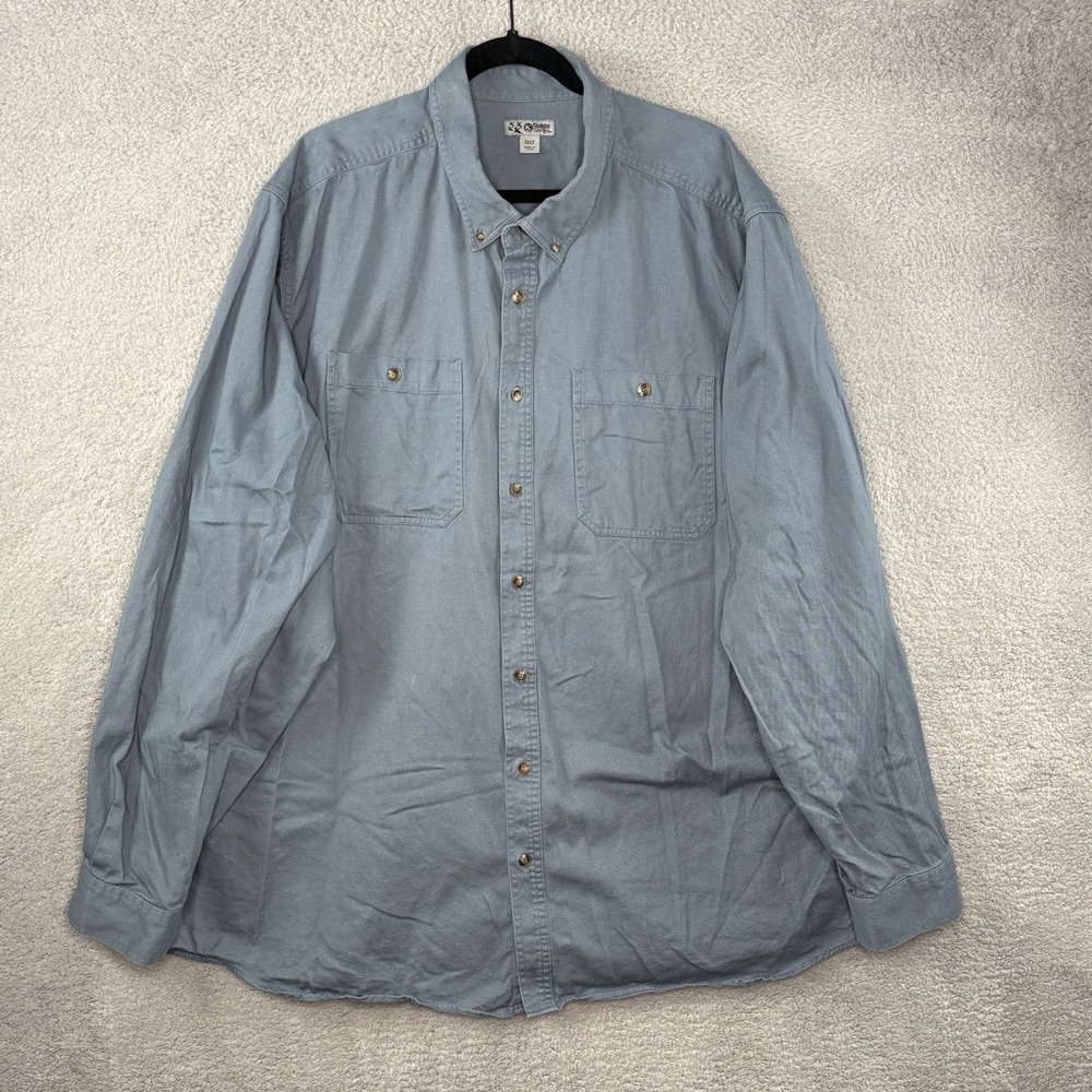 Guide Series Denim Mens Button Down Shirt Heavy Duty 3XL Gander Mountain Pockets